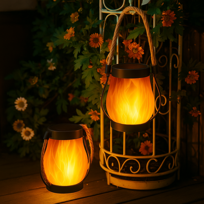 BowLift | Solar-Powered Outdoor Lantern | Realistic Flame Effect, All-Weather Proof & Ideal for Cozy Evenings on the Patio or Balcony