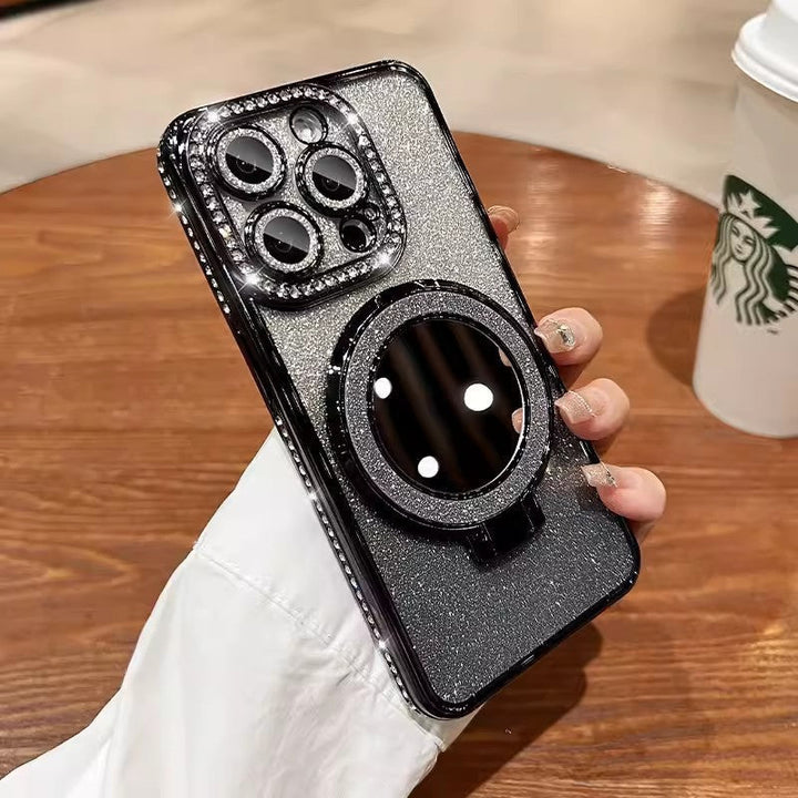 BowLift | Phone Case with Mirror Magnetic Stand Glitter