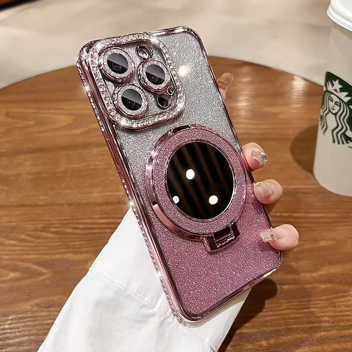 BowLift | Phone Case with Mirror Magnetic Stand Glitter