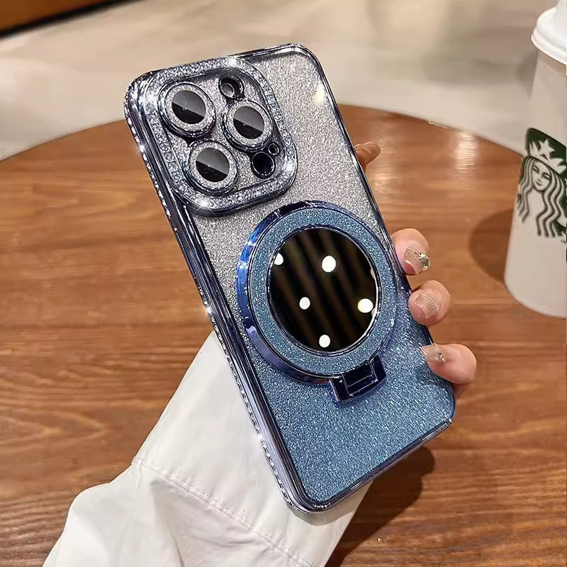 BowLift | Phone Case with Mirror Magnetic Stand Glitter