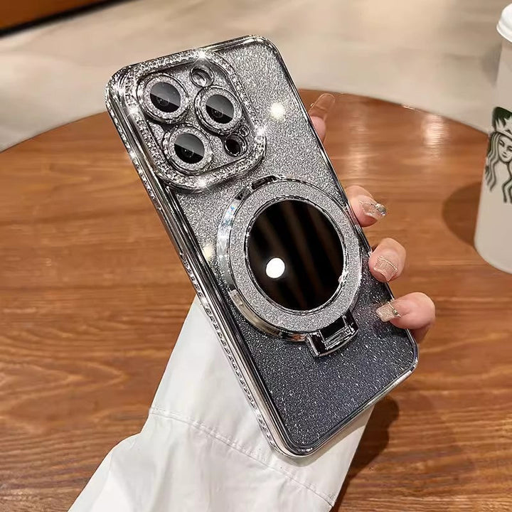 BowLift | Phone Case with Mirror Magnetic Stand Glitter