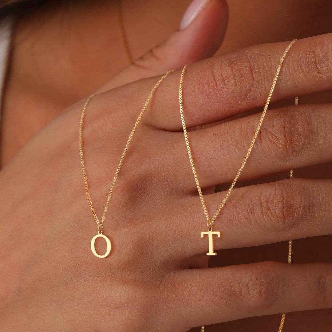 BowLift | 14k Minimal Serif Initial Necklace