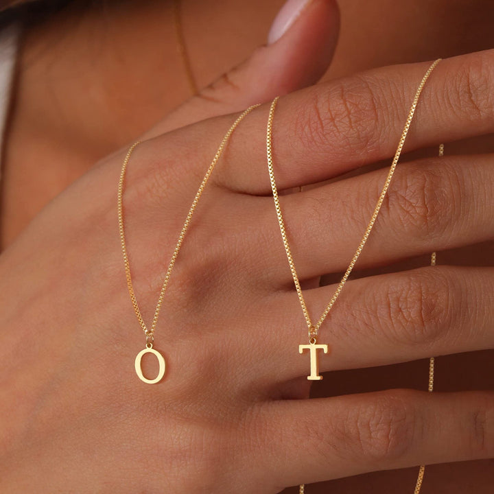 BowLift | 14k Minimal Serif Initial Necklace