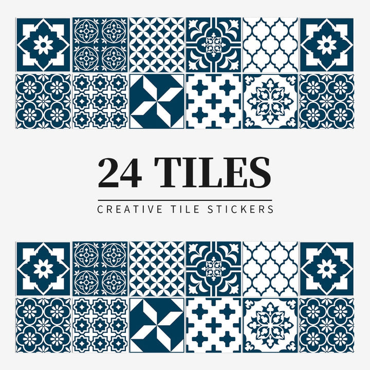 BowLift | Mandaluxe – 24-Piece European Mandala Tile Set | Peel & Stick Decorative Vinyl Tiles