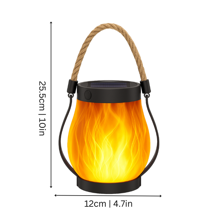 BowLift | Solar-Powered Outdoor Lantern | Realistic Flame Effect, All-Weather Proof & Ideal for Cozy Evenings on the Patio or Balcony
