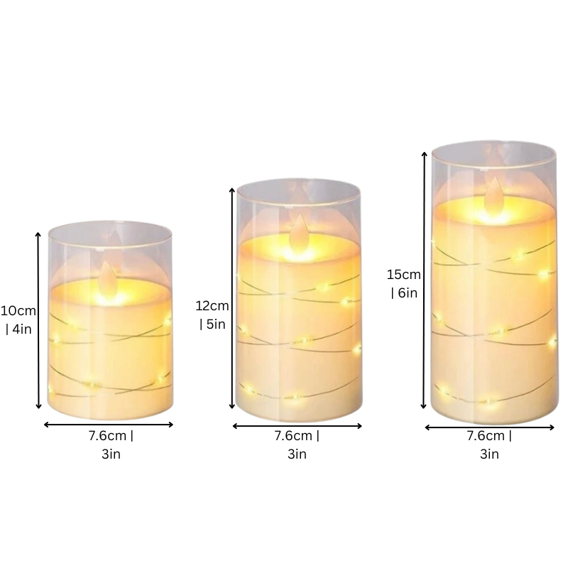 BowLift | LED Ambient Candle Lights | Realistic Flame Aura, Customizable Brightness & Timer Settings for Home Decor and Events