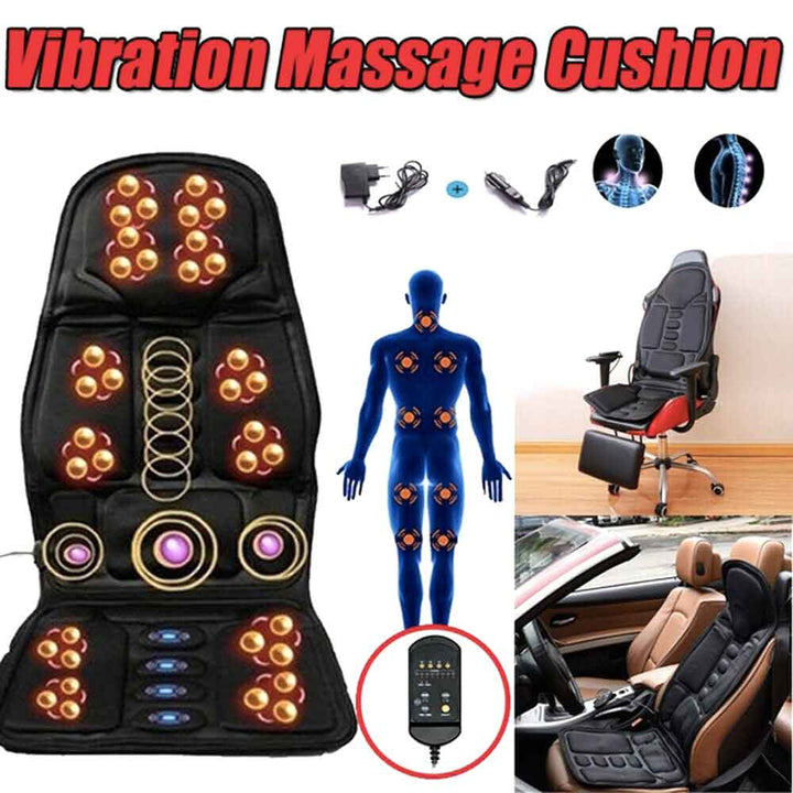 BowLift | Massage Chair Pad with Heat | 8 Massage Modes, Deep Tissue Relief & Portable for Home and Car Use