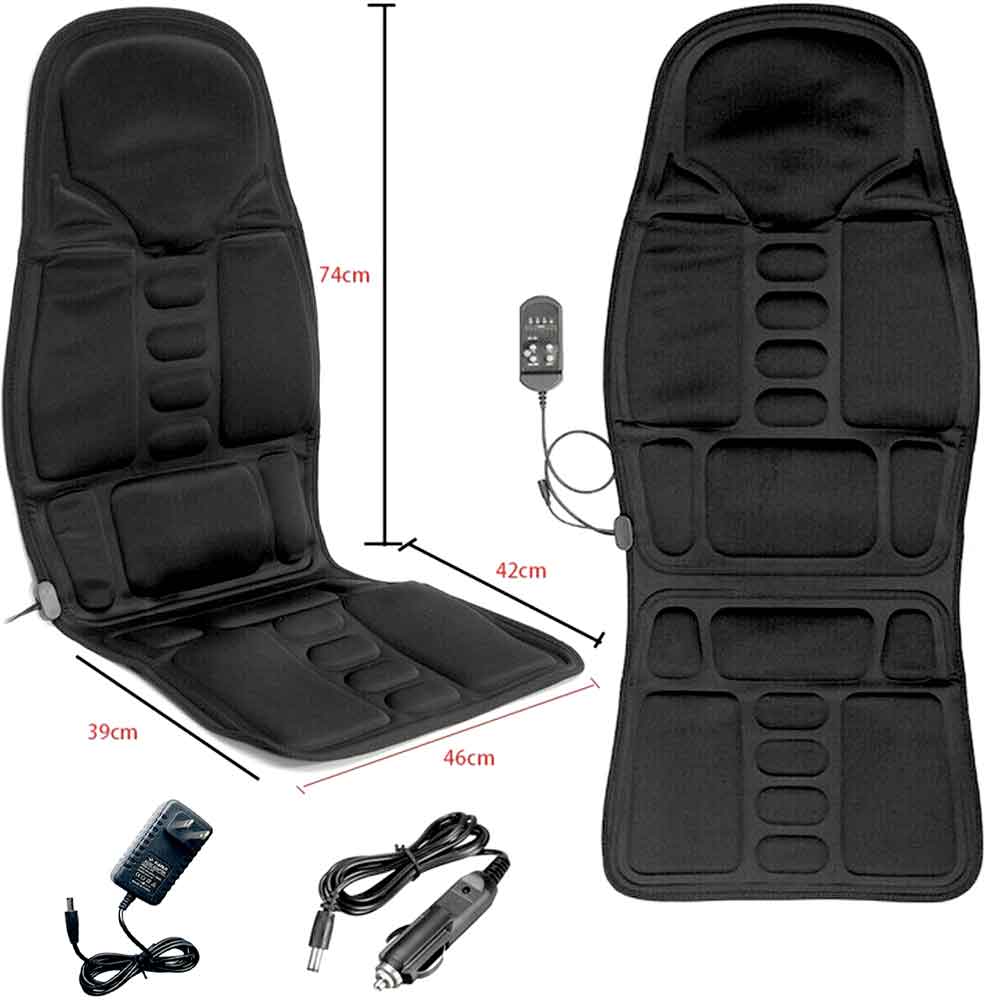 BowLift | Massage Chair Pad with Heat | 8 Massage Modes, Deep Tissue Relief & Portable for Home and Car Use