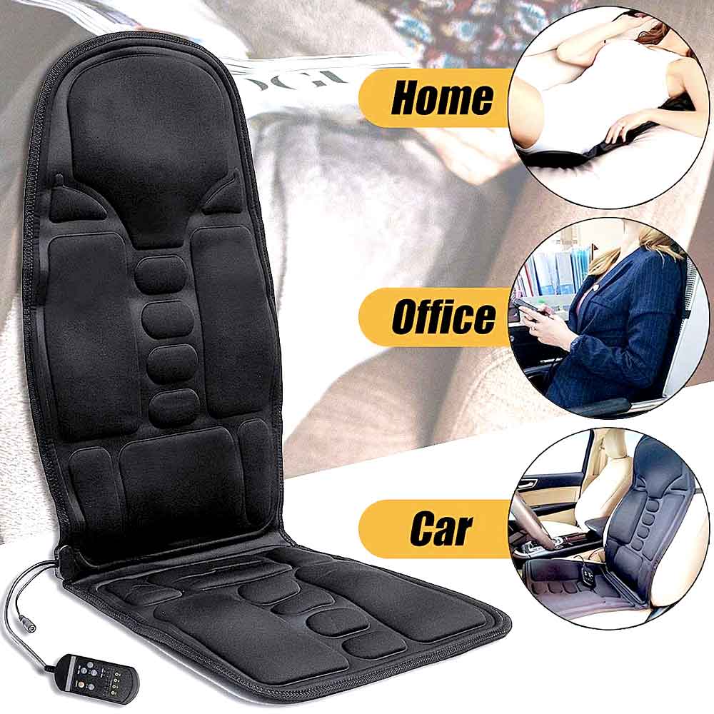 BowLift | Massage Chair Pad with Heat | 8 Massage Modes, Deep Tissue Relief & Portable for Home and Car Use