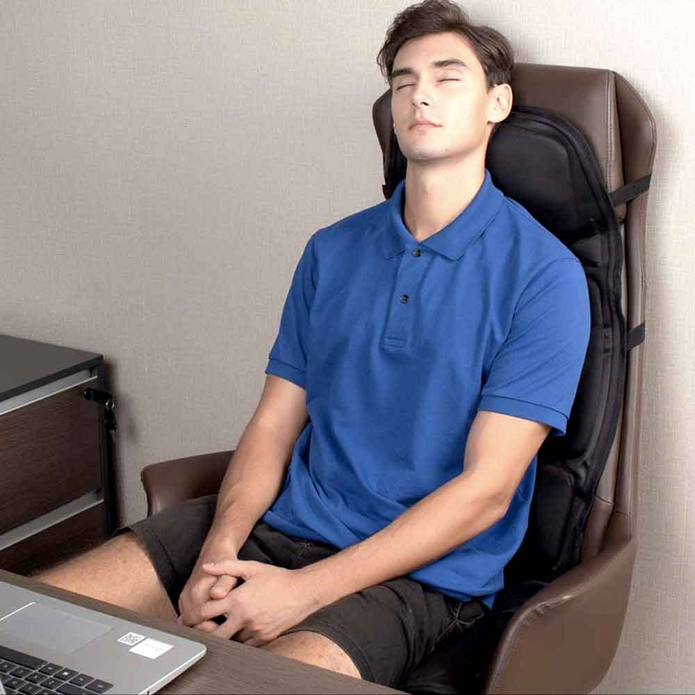 BowLift | Fashion massage chair pad with heated neck pillow for car and home