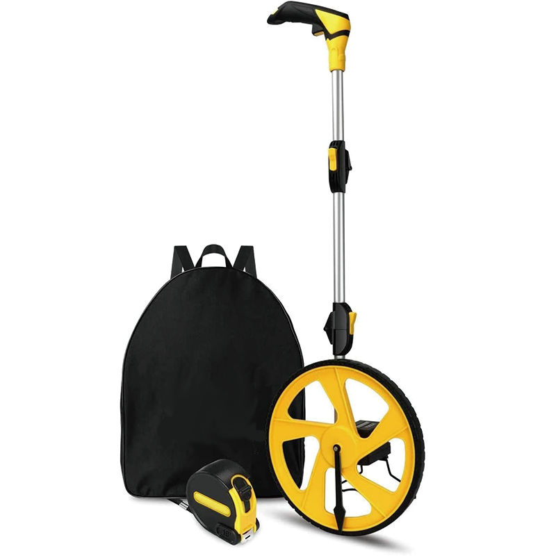 BowLift | Measuring Wheel in Feet and Inches, 12.5 in Wheel Diameter, Collapsible with One key to Zero, Kickstand, Measurement 0-9,999 Ft
