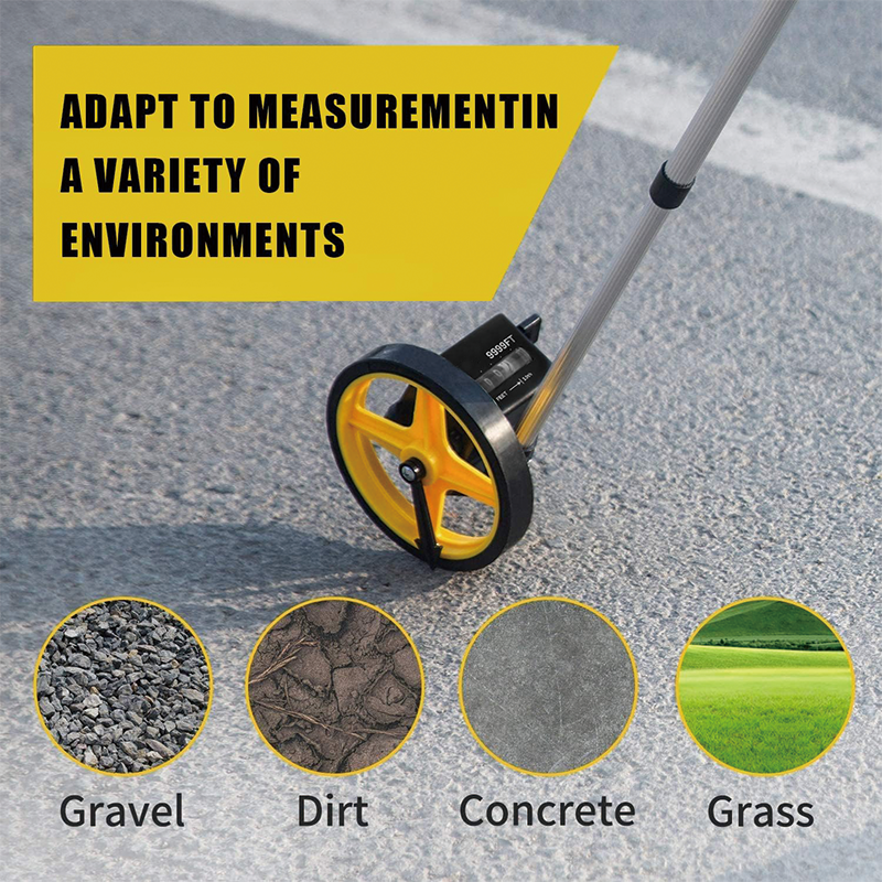 BowLift | Measuring Wheel in Feet and Inches , 6-Inch, 10,000 FT Capacity , for Lawn/Hard/Soft/Wood Road Measuring