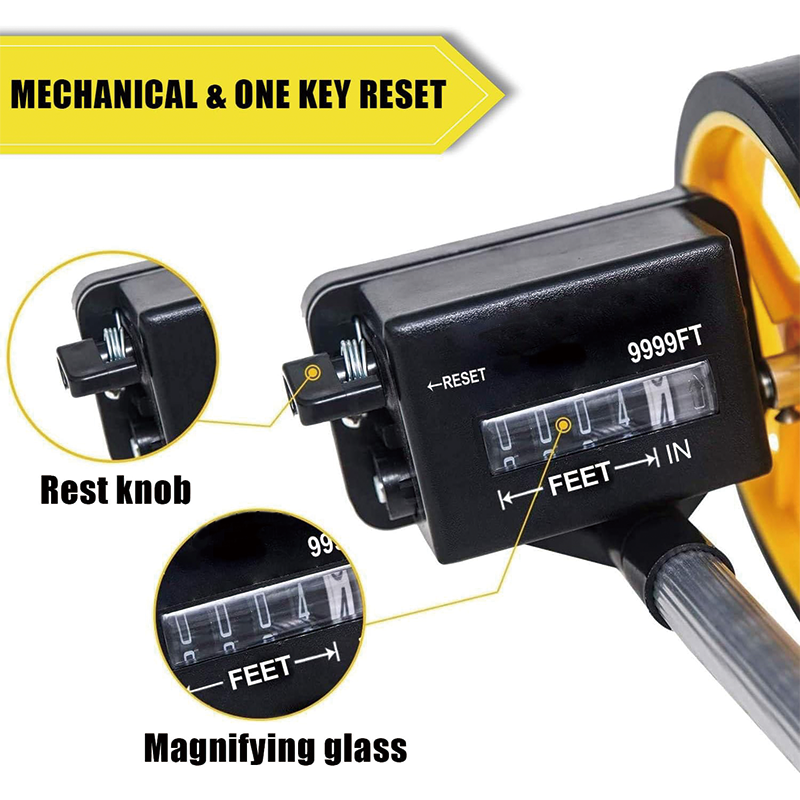 BowLift | Measuring Wheel in Feet and Inches , 6-Inch, 10,000 FT Capacity , for Lawn/Hard/Soft/Wood Road Measuring