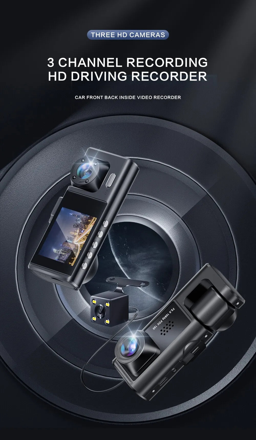 Dashcam with Night Vision & IR Technology Bowlift