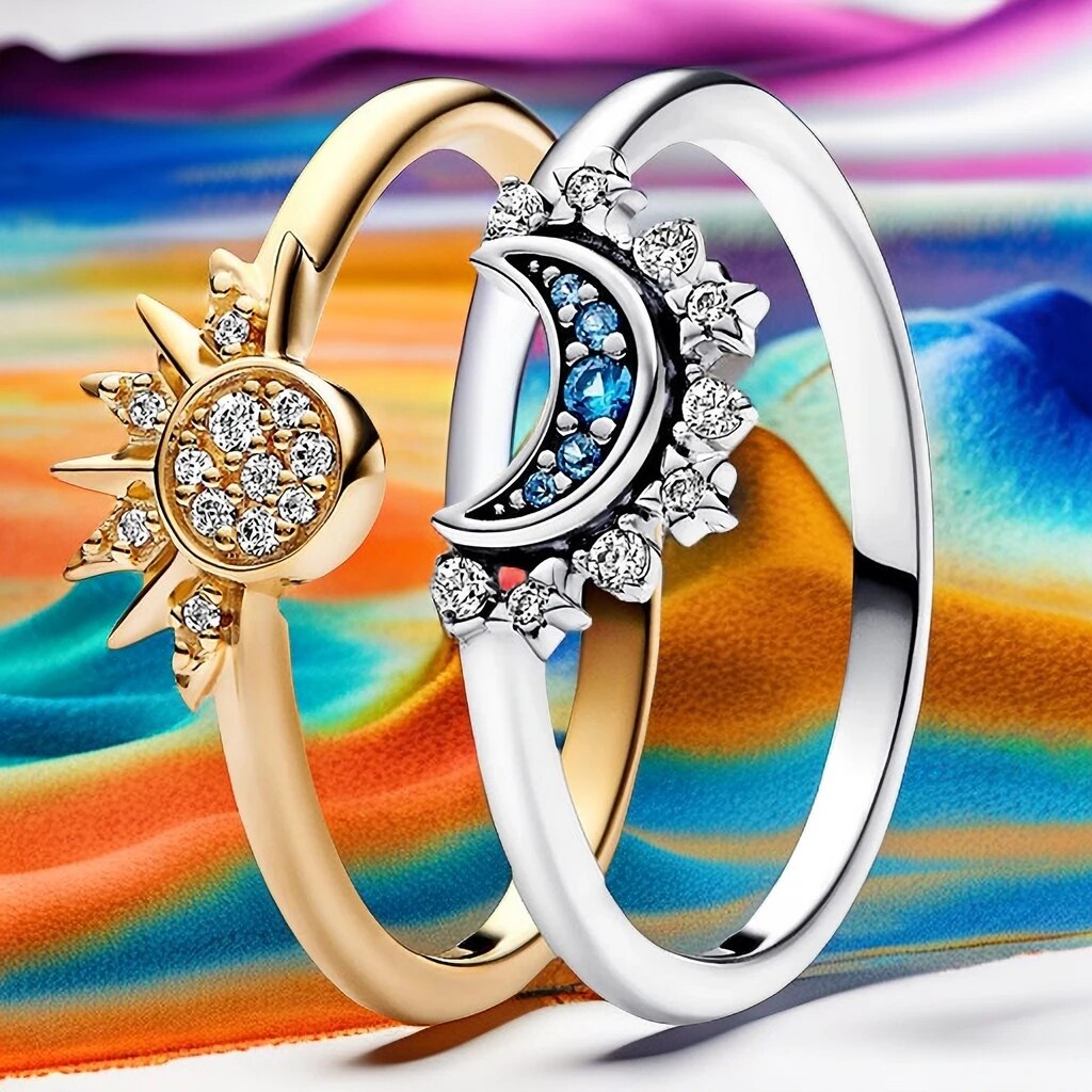 BowLift | Heavenly women's silver ring with crystal sparkle