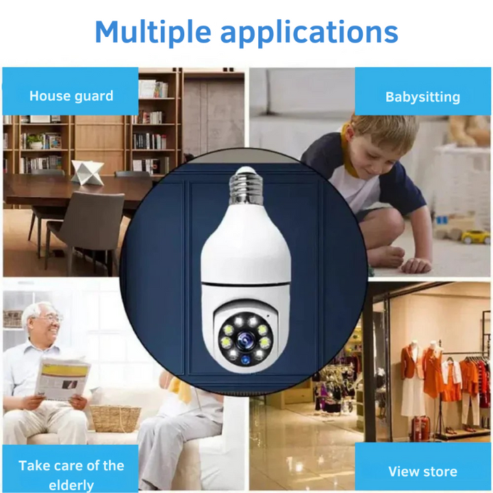 BowLift | WiFi Security Camera | 1080P HD | 355° Pan & Tilt | Night Vision | 128GB Expandable