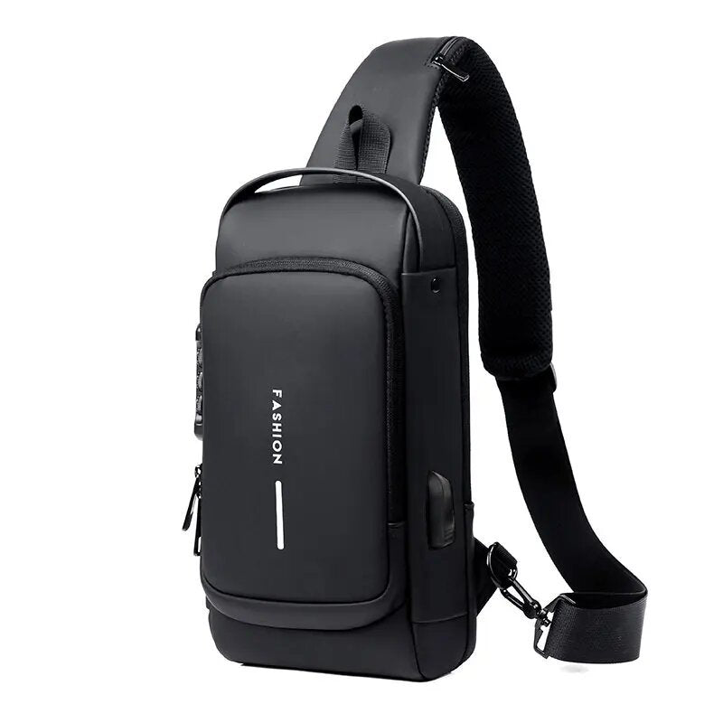 BowLift | Men’s Bag with USB Charger – Anti-Theft Crossbody Chest Bag