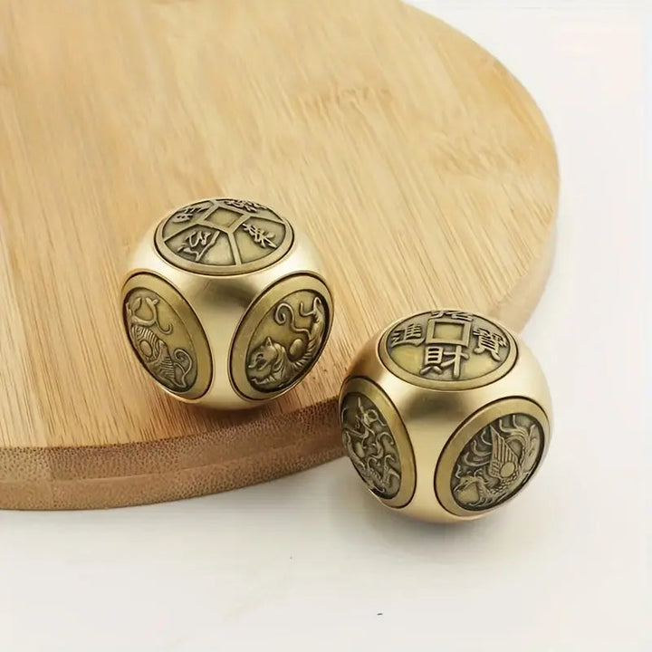 BowLift | Brass Stress Relief Spinner with Redating Six-Sided Cube