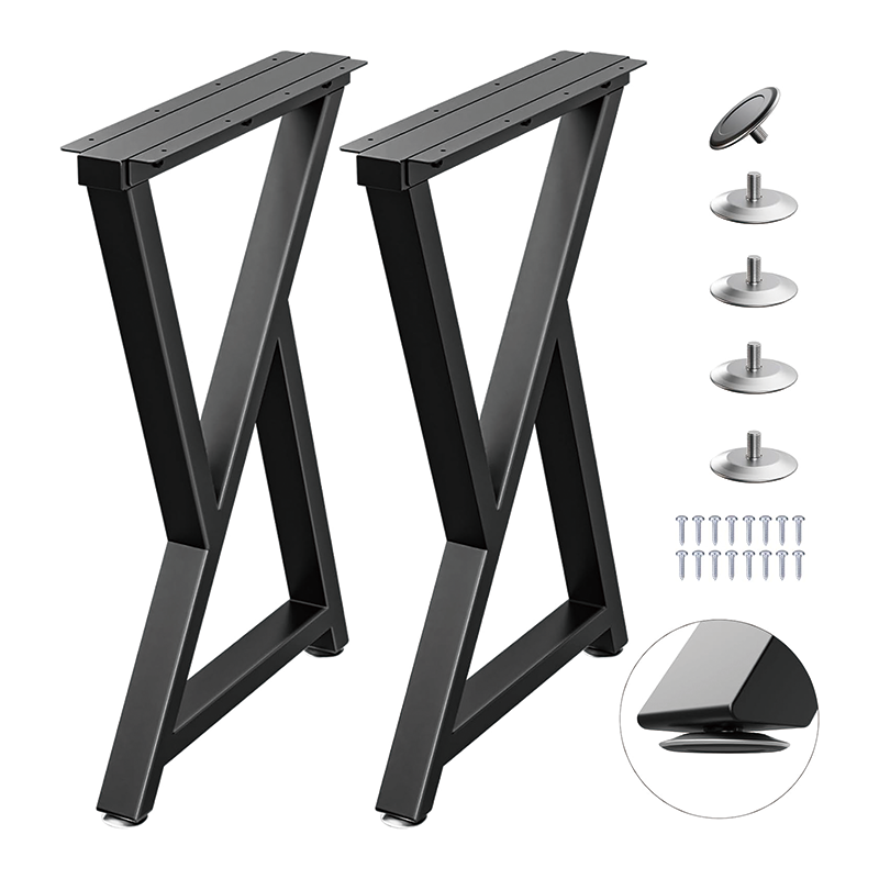 BowLift | Metal Table Legs Heavy Duty,28x18 inch,Z Shape Metal Furniture Legs,Metal Furniture Legs for Dining Desk Bench and Coffee Table,Set of 2
