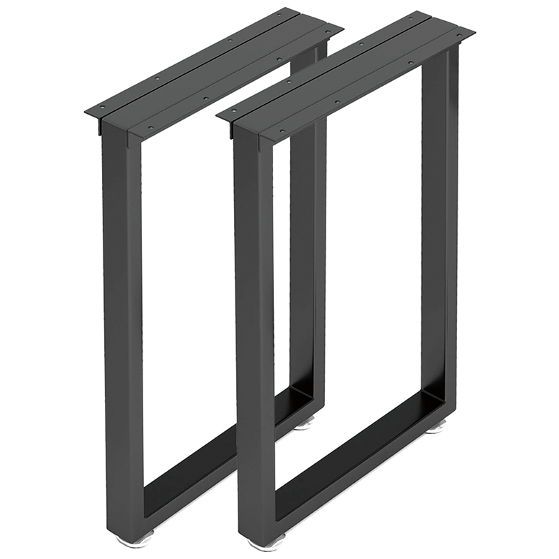 BowLift | Metal Table Legs 28 inch Height x 17.7 inch Wide,Square Reinforced Steel Office Table legs Set of 2 for Desk/Table DIY