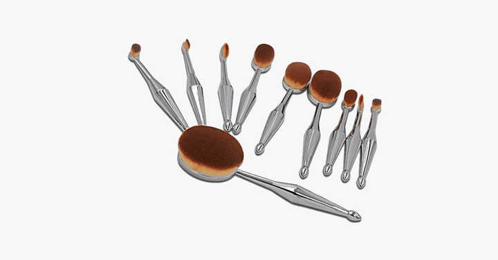 BowLift | Stylish 10-piece oval brush set – Let the metallic charm work its magic on you