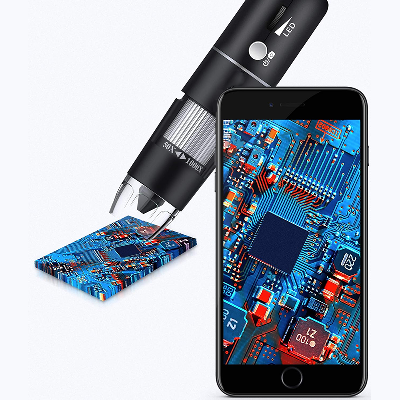 BowLift | Lab Handheld Digital Microscopes Wireless Digital Microscope Handheld USB HD Inspection Camera 50x-1000x Magnification with Stand Compatible with iPhone, iPad, Samsung Galaxy, Android, Mac, Windows Computer