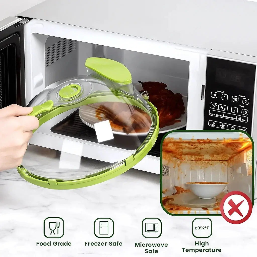 BowLift | Microwave steam cover with built-in damper for faster, cleaner heating
