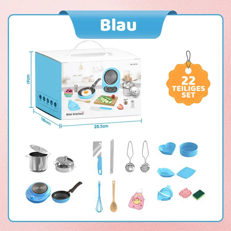 BowLift | Mini Kitchen Cooking Toy for Kids – 22-Piece Set