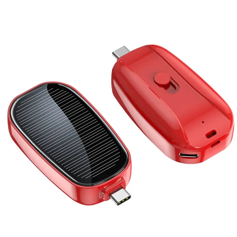BowLift | Mini Emergency Solar Power Bank – Compact Solar Charger with Lightning or Type-C Connector