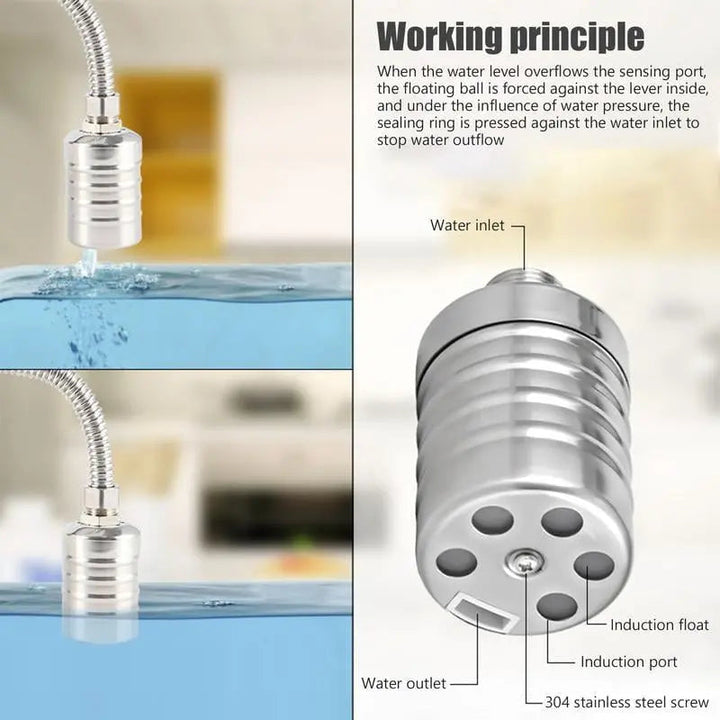 BowLift | Mini Float Valve | Automatic Water Level Control | Stainless Steel | 10–150 PSI | Compact