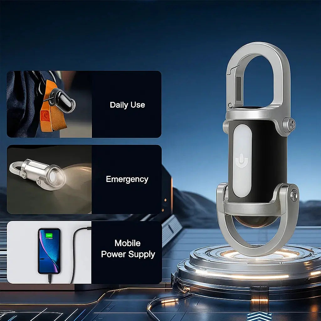 BowLift | Mini USB-C Rechargeable Keychain Flashlight