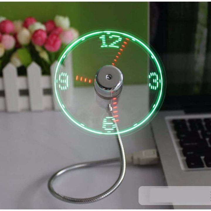 Mini USB Clock Fan | Bowlift