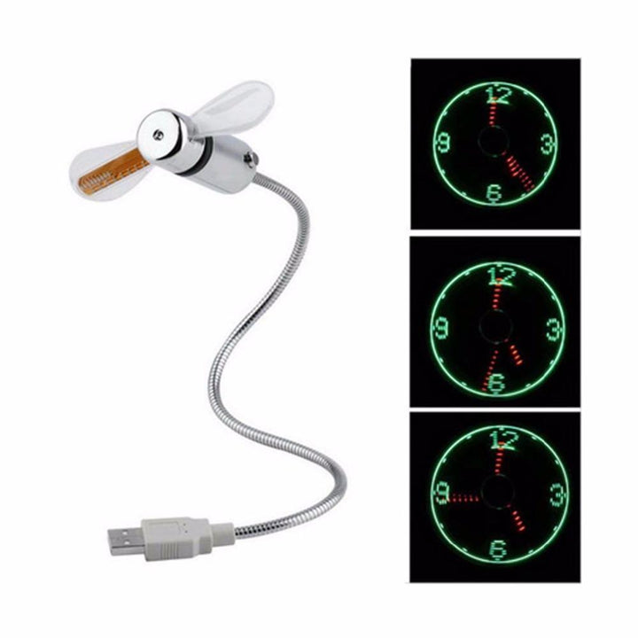 Mini USB Clock Fan | Bowlift