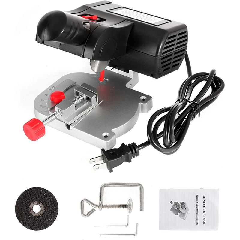 BowLift | Mini Miter Saw Electric Table Saw Table Miter Saw Max 45 Degree Cutting for Crafts Micro Metal Wood Plastic Composite Cutting Machine