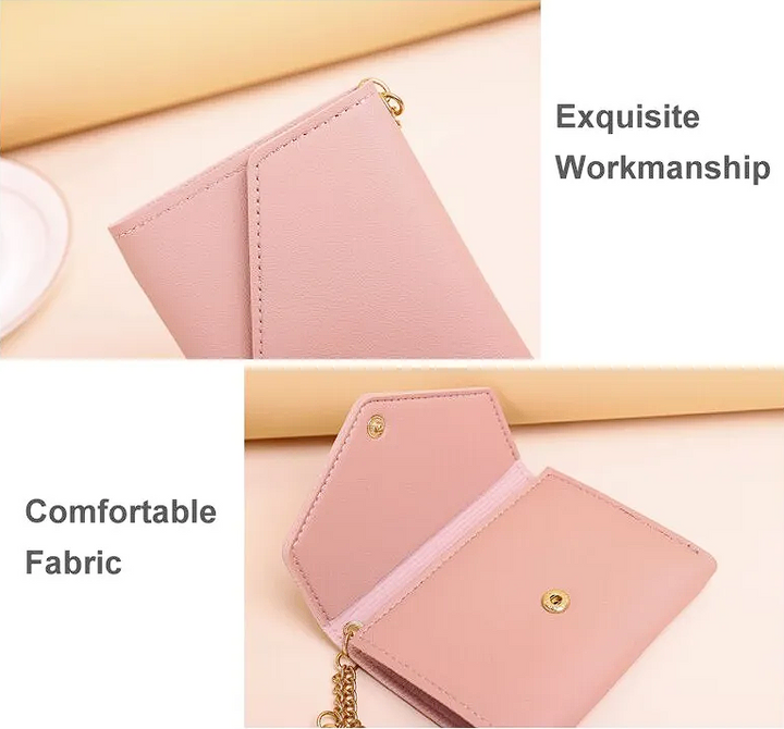 Elegant Compact Wallet with Tassel Bowlift