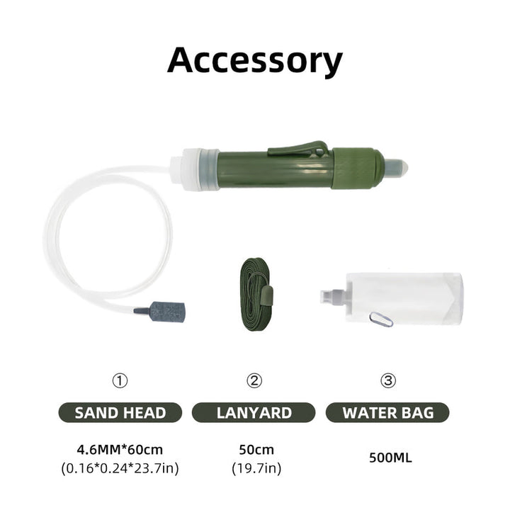 BowLift | Mini Water Filter Straw for Survival Camping