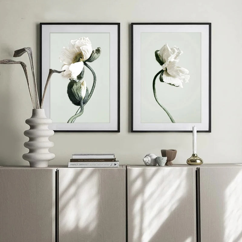 Minimalist Abstract Floral Wall Art Fine Art Canvas Prints Inspirational Quote Poster Gallery Wall Pictures For Living Room Bedroom Art Decor | Bowlift