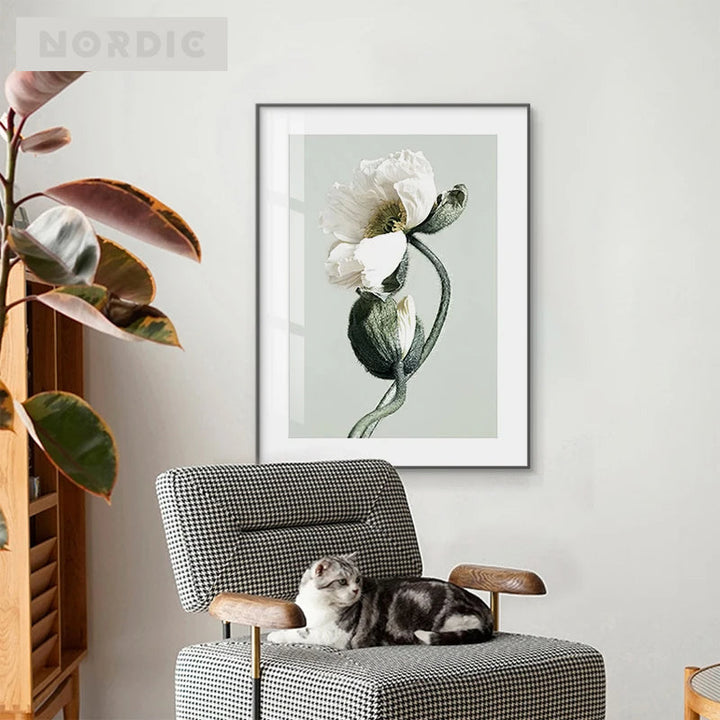 Minimalist Abstract Floral Wall Art Fine Art Canvas Prints Inspirational Quote Poster Gallery Wall Pictures For Living Room Bedroom Art Decor | Bowlift