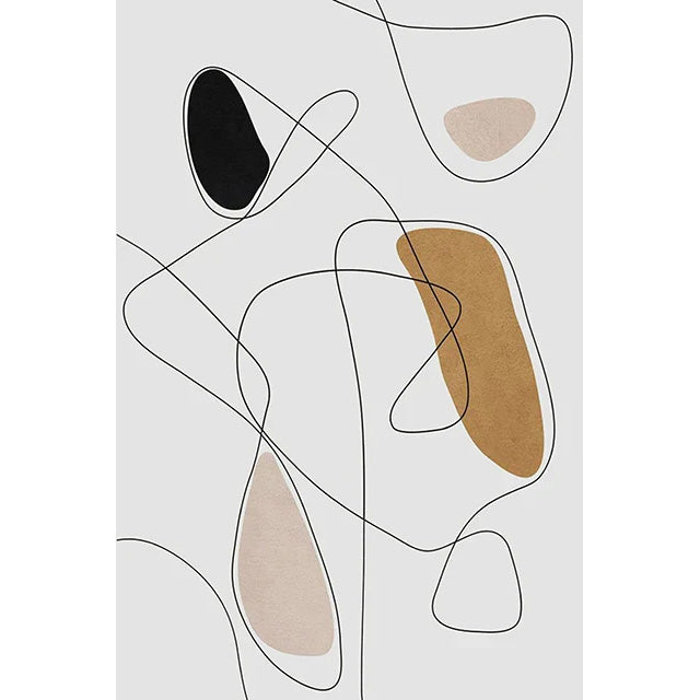 Minimalist Abstract Shape and Line Wall Art Fine Art Canvas Prints Art For Modern Apartment Living Room Bedroom Foyer Art Decor | Bowlift