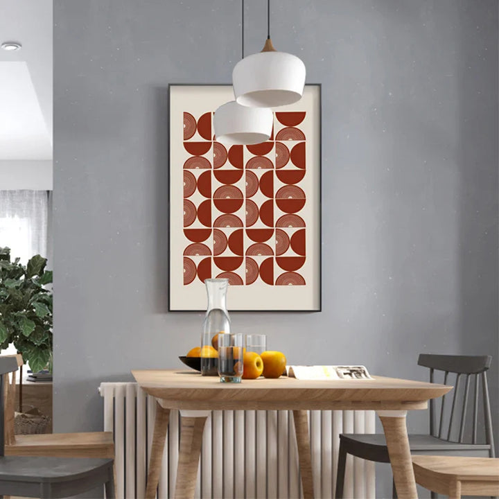 Minimalist Geometric Sun Moon Wall Art Fine Art Canvas Prints Modern Abstract Poster Pictures For Living Room Dining Room Art Decoration | Bowlift