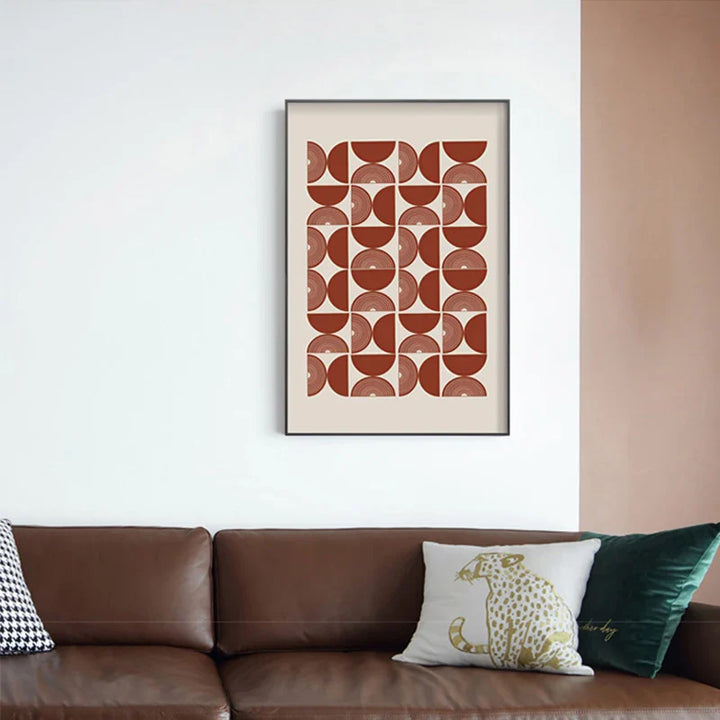 Minimalist Geometric Sun Moon Wall Art Fine Art Canvas Prints Modern Abstract Poster Pictures For Living Room Dining Room Art Decoration | Bowlift