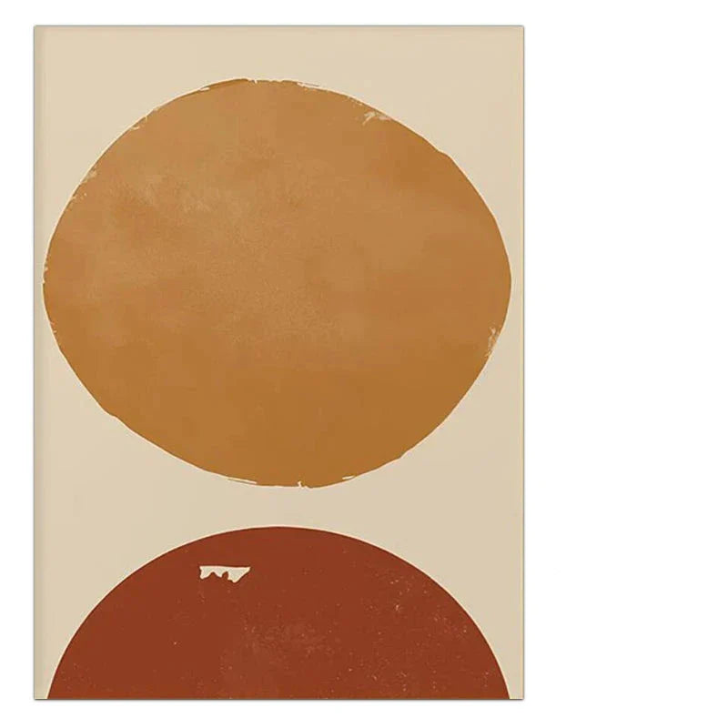Minimalist Geometric Sun Moon Wall Art Fine Art Canvas Prints Modern Abstract Poster Pictures For Living Room Dining Room Art Decoration | Bowlift