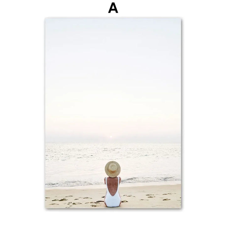 Minimalist Lifestyle Beach Landscape Wall Art Fine Art Canvas Prints Gallery Wall Pictures Of Calm For Living Room Scandinavian Home Decor | Bowlift