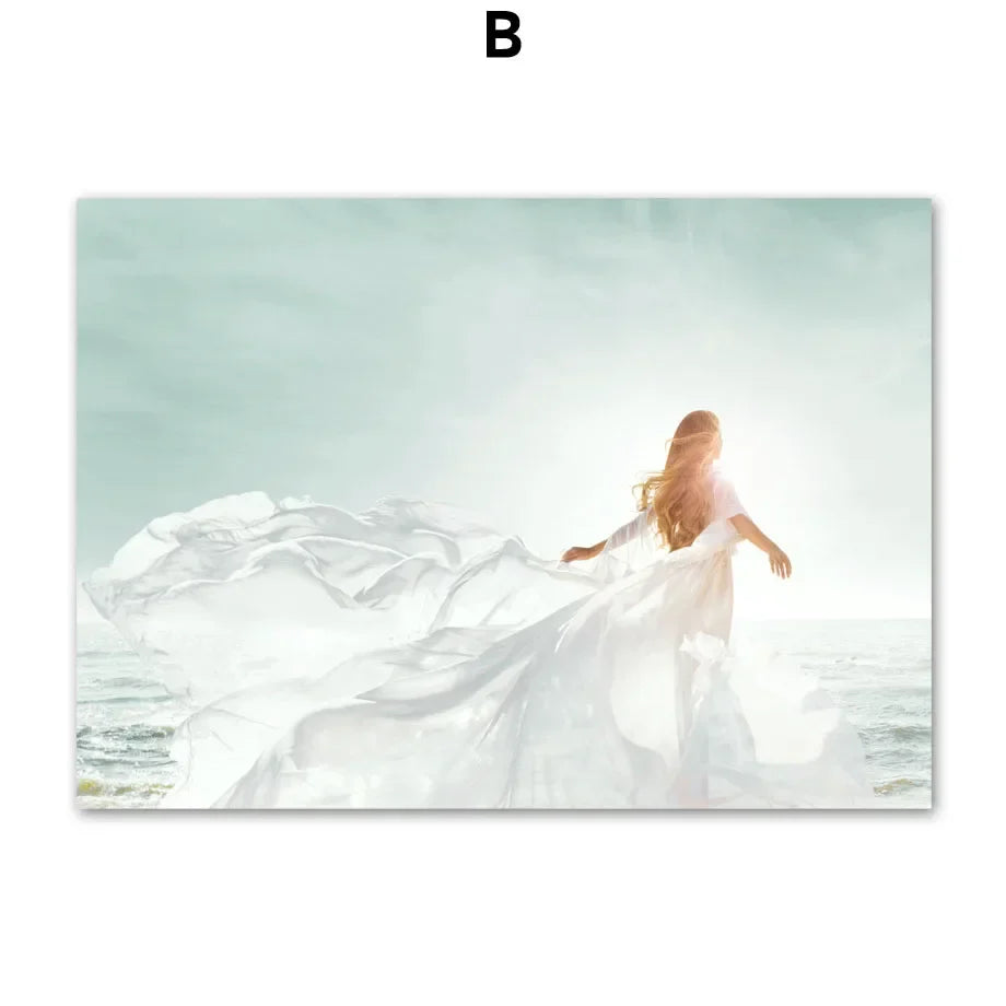 Minimalist Lifestyle Beach Landscape Wall Art Fine Art Canvas Prints Gallery Wall Pictures Of Calm For Living Room Scandinavian Home Decor | Bowlift