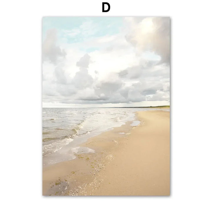 Minimalist Lifestyle Beach Landscape Wall Art Fine Art Canvas Prints Gallery Wall Pictures Of Calm For Living Room Scandinavian Home Decor | Bowlift