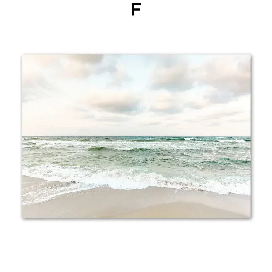 Minimalist Lifestyle Beach Landscape Wall Art Fine Art Canvas Prints Gallery Wall Pictures Of Calm For Living Room Scandinavian Home Decor | Bowlift