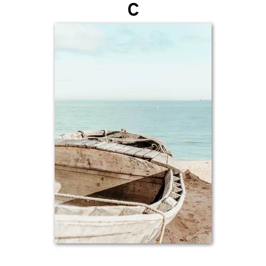 Minimalist Lifestyle Beach Landscape Wall Art Fine Art Canvas Prints Gallery Wall Pictures Of Calm For Living Room Scandinavian Home Decor | Bowlift