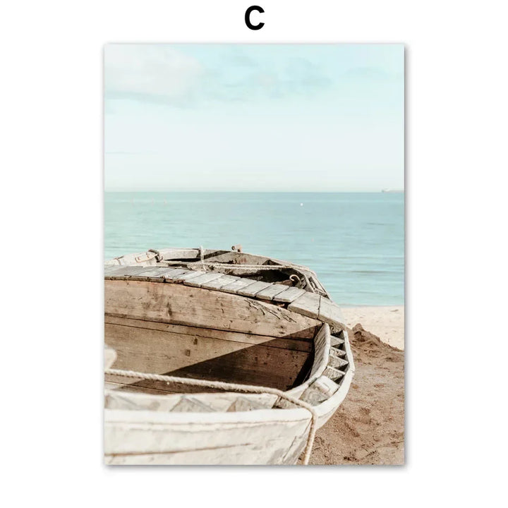 Minimalist Lifestyle Beach Landscape Wall Art Fine Art Canvas Prints Gallery Wall Pictures Of Calm For Living Room Scandinavian Home Decor | Bowlift