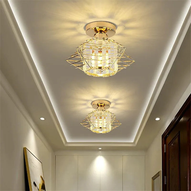 Modern Crystal Ceiling Light – Elegant Nordic Ceiling Lamp for Living Room and Hallway | Bowlift