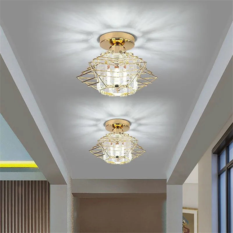 Modern Crystal Ceiling Light – Elegant Nordic Ceiling Lamp for Living Room and Hallway | Bowlift